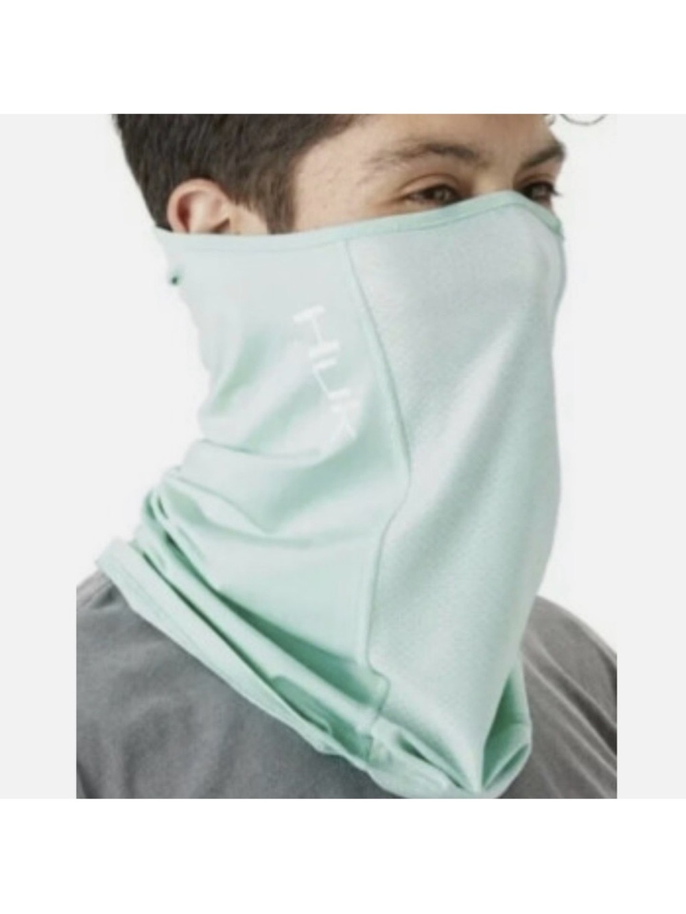 Huk Aqua Neck Fishing Gaiter with White Logos